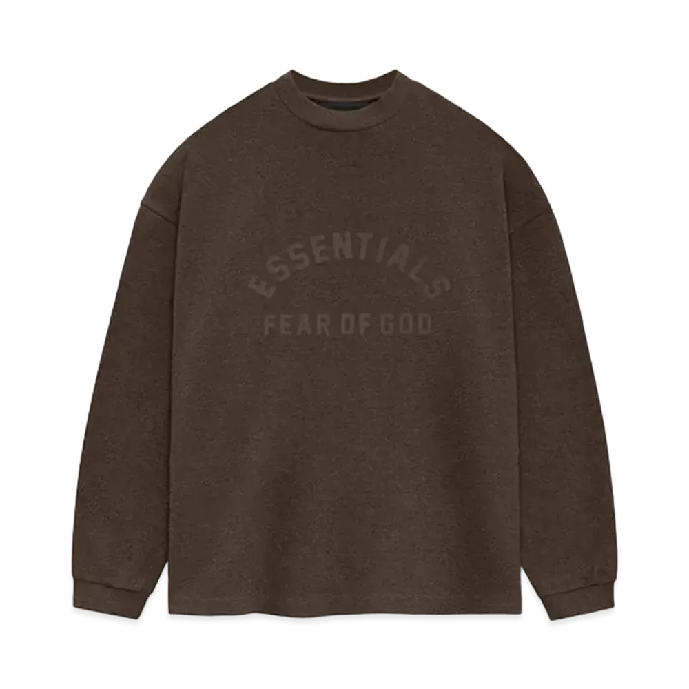 FEAR OF GOD ESSENTIALS Heavy L/S Tee "Heather Wood"