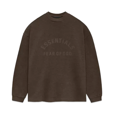 FEAR OF GOD ESSENTIALS Heavy L/S Tee "Heather Wood"