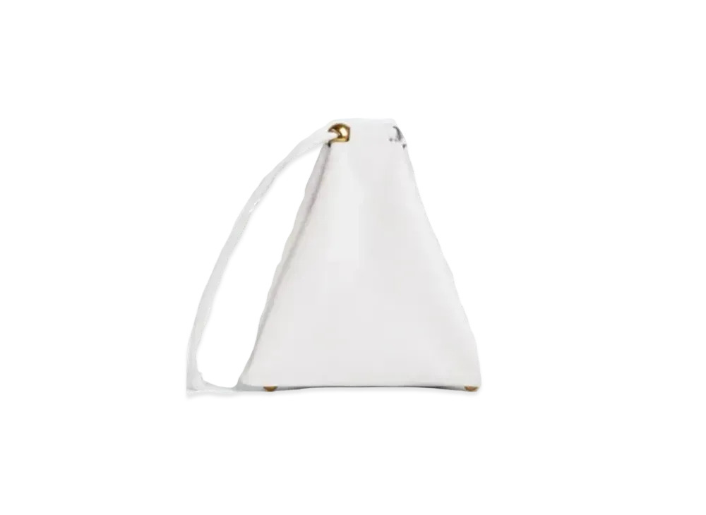 Bottega Veneta Lambskin Pouch Clutch "White"