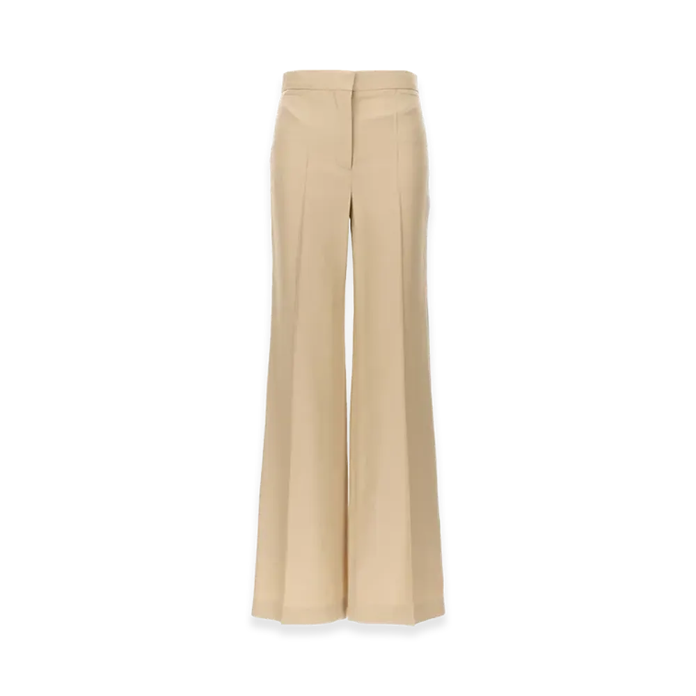 STELLA McCARTNEY Women's Pants Zip And Hooks Wide Model "Beige"