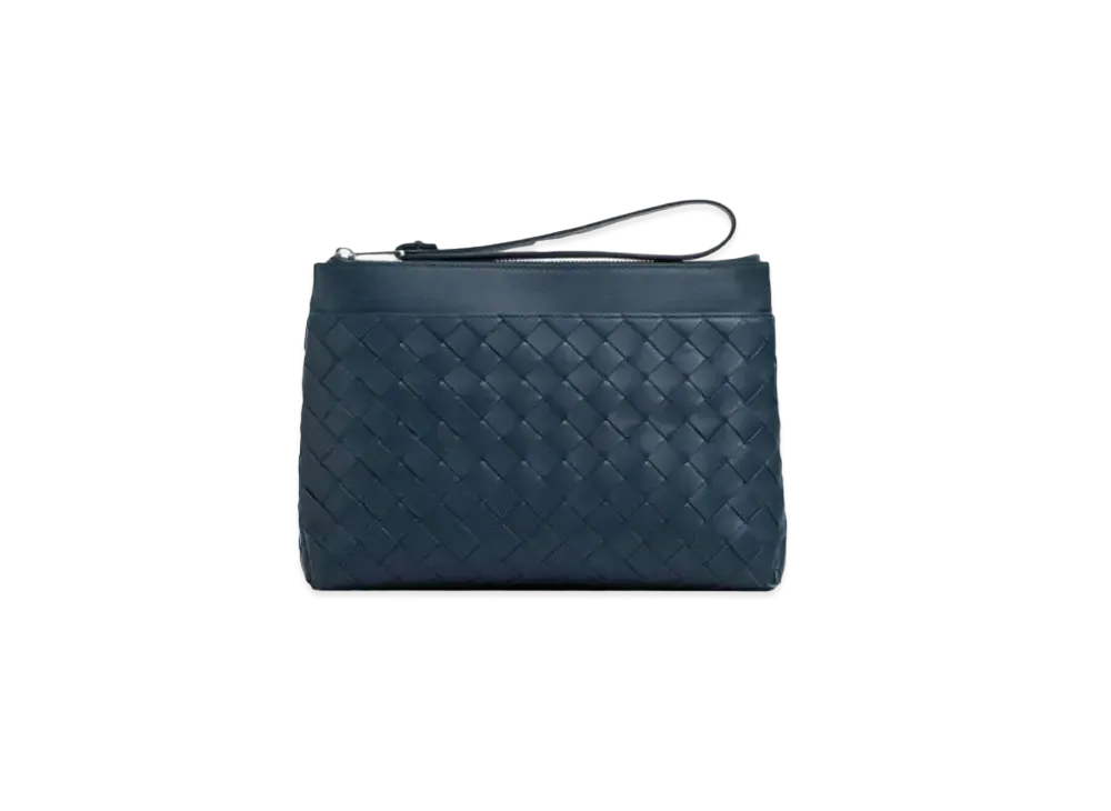 Bottega Veneta Pouch Clutch "Dark Blue"