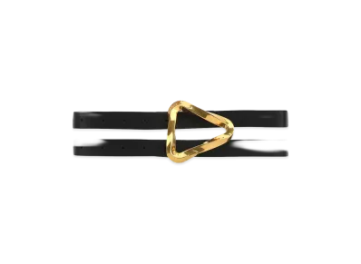Bottega Veneta Women's Leather Grasp Belt "Black"