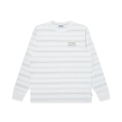 Mercedes Anchor inc. Multi Striped L/S Tee "White"