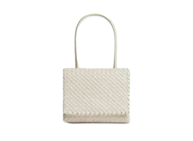 Bottega Veneta Patty Top Handle Bag "Chalk"