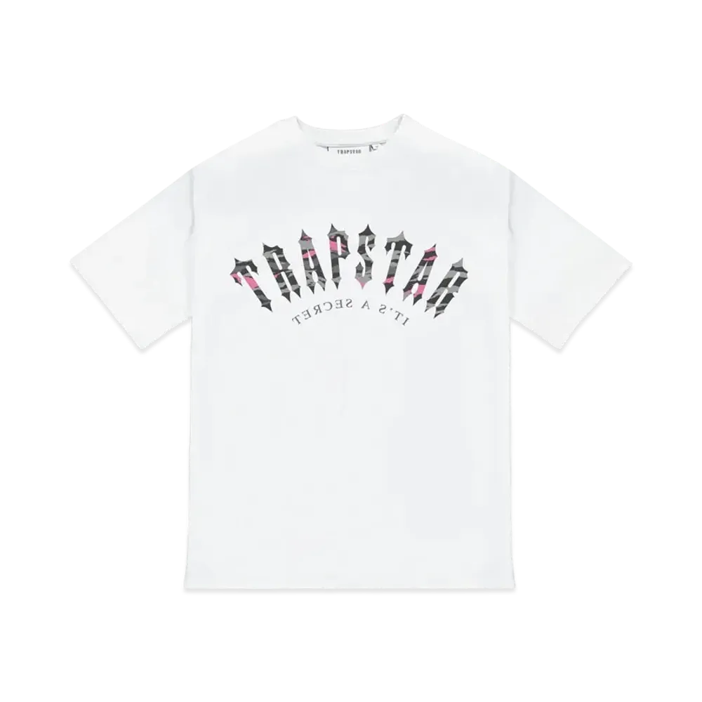 TRAPSTAR Irongate Arch Camo Tee "White/Pink"