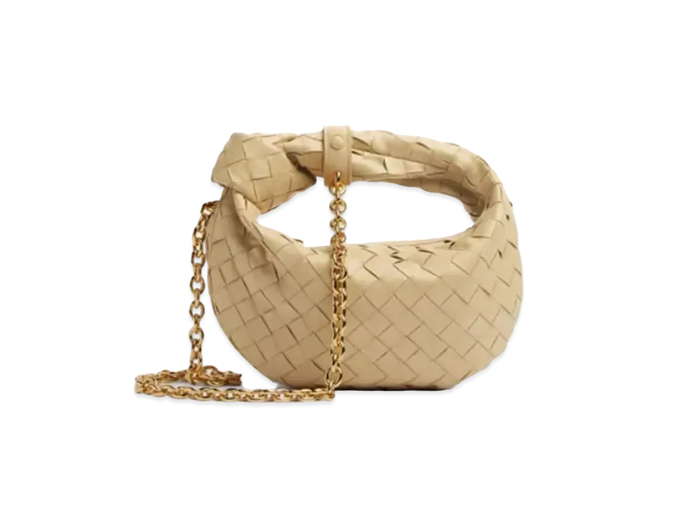 Bottega Veneta Mini Jodie Mini Hand Bag "Porridge"