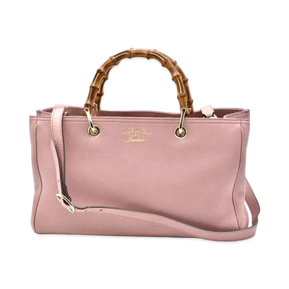Gucci Bamboo Shopper Tote Bag "Pink"