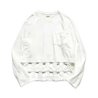 KAPITAL 20 India Wind Pen Long Tee "White"