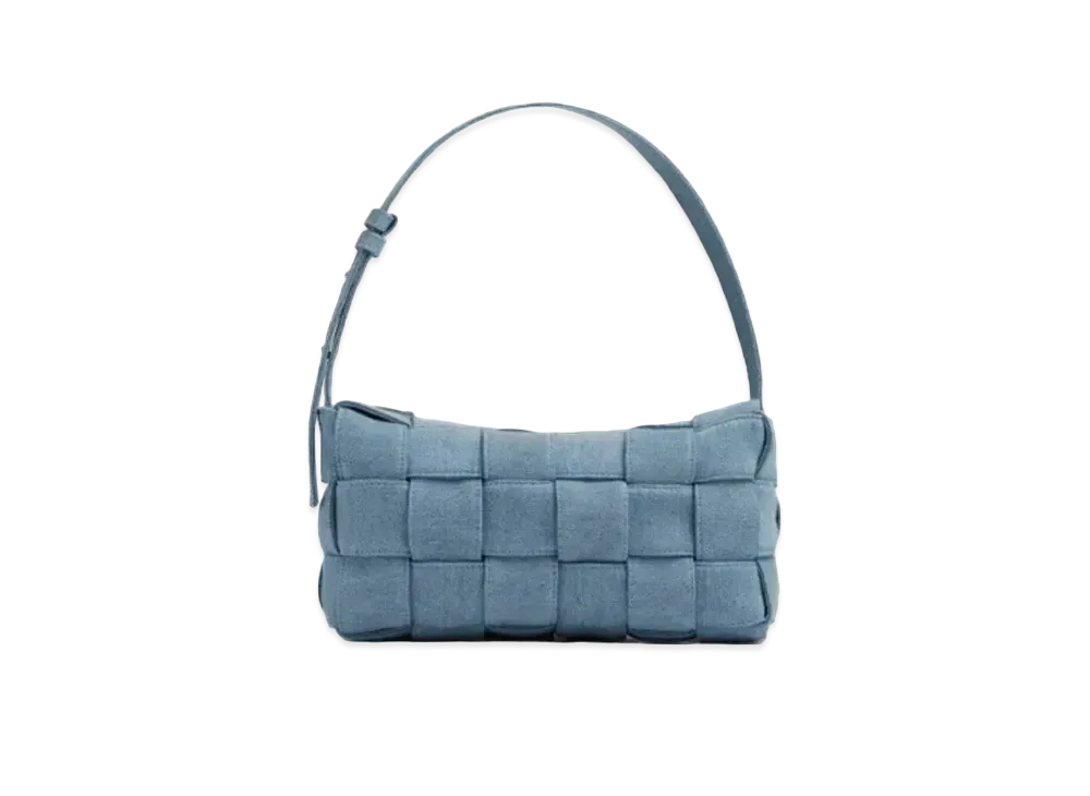 Bottega Veneta Washed Brick Cassette Shoulder Bag "Indigo Blue"