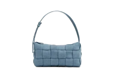 Bottega Veneta Washed Brick Cassette Shoulder Bag "Indigo Blue"