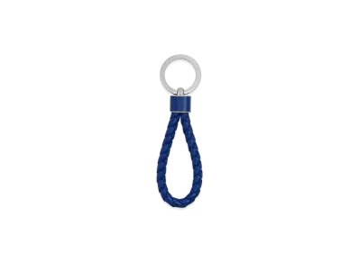 Bottega Veneta Intrecciato Keyring "Royal Blue"