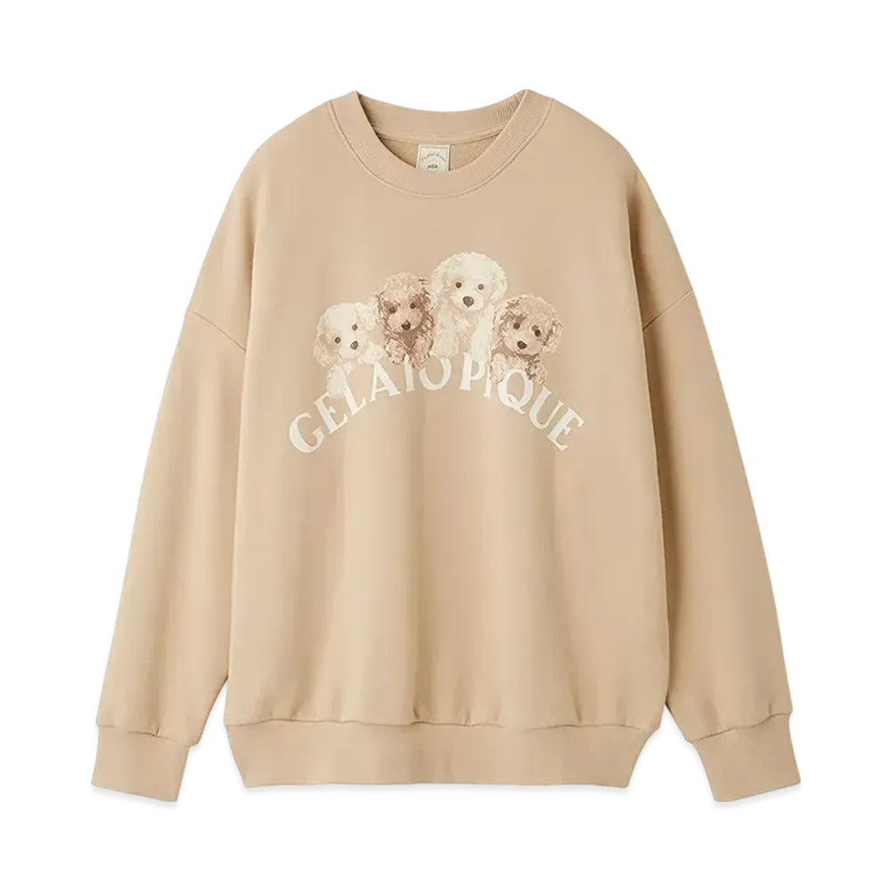 GELATO PIQUE Toy Poodle Fleece Pullover "Beige"