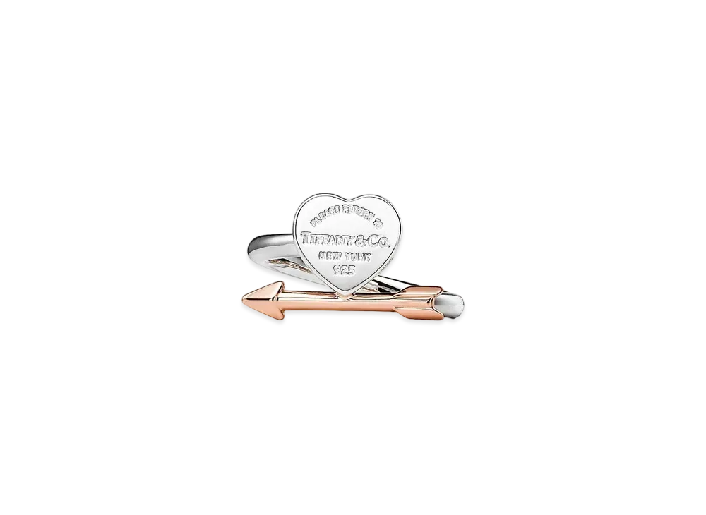Tiffany & Co. Lovestruck Heart Tag Ring 18K "Silver/Rose Gold"