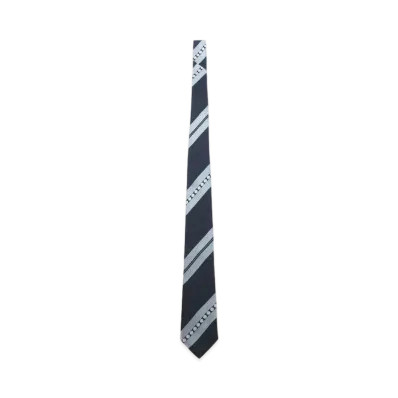 Yohji Yamamoto Pour Homme DOT STRIPE JQ DERBY TIE D "Navy"