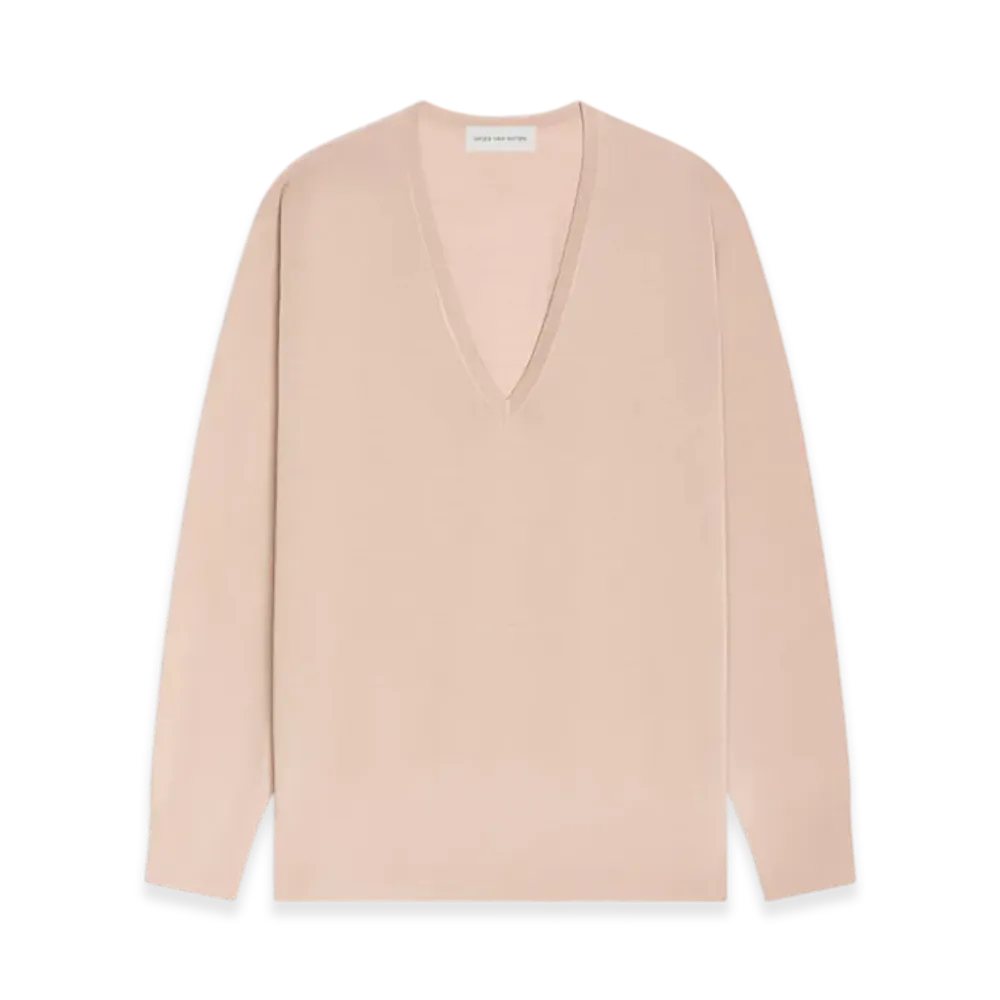 DRIES VAN NOTEN Women's Merino Wool Sweater "Beige"