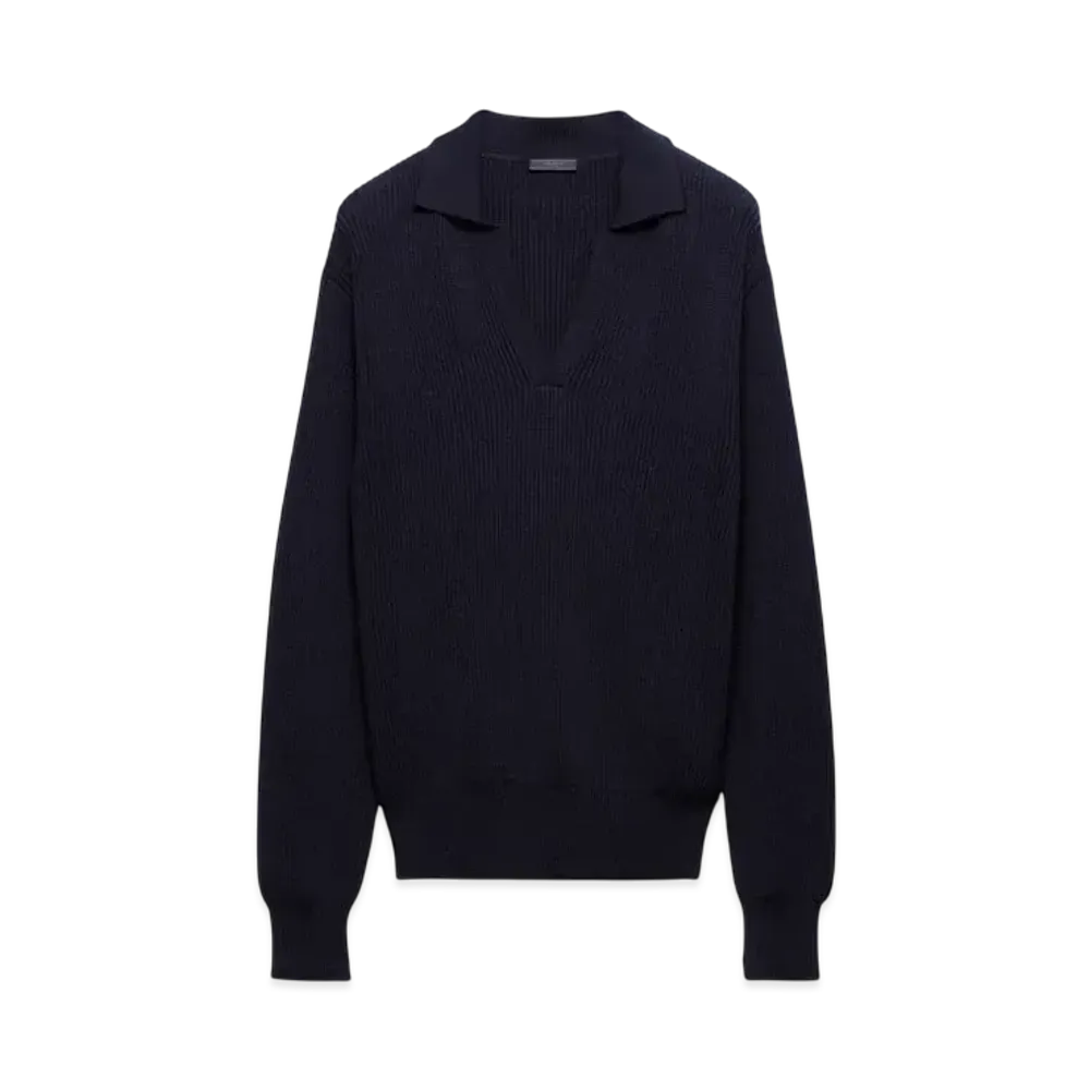 PRADA Men's Cotton Polo Shirt "Navy"