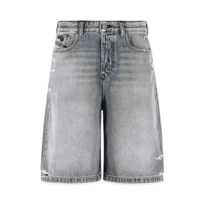 Diesel Women's Desire Cotton Shorts "Gray"