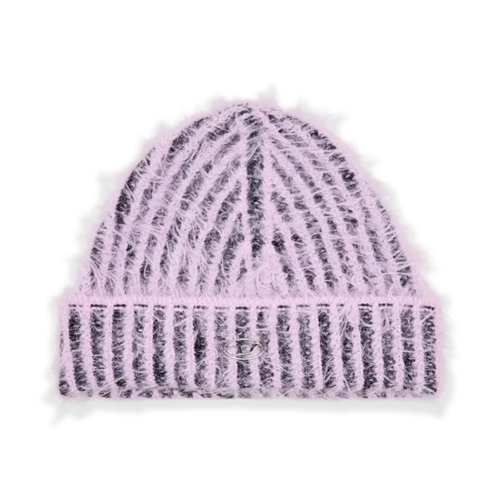 Diesel K-Fur Ribbed Vanish Beanie "Lilac"