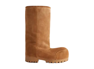 Balenciaga Alaska Fur High Boots "Brown"