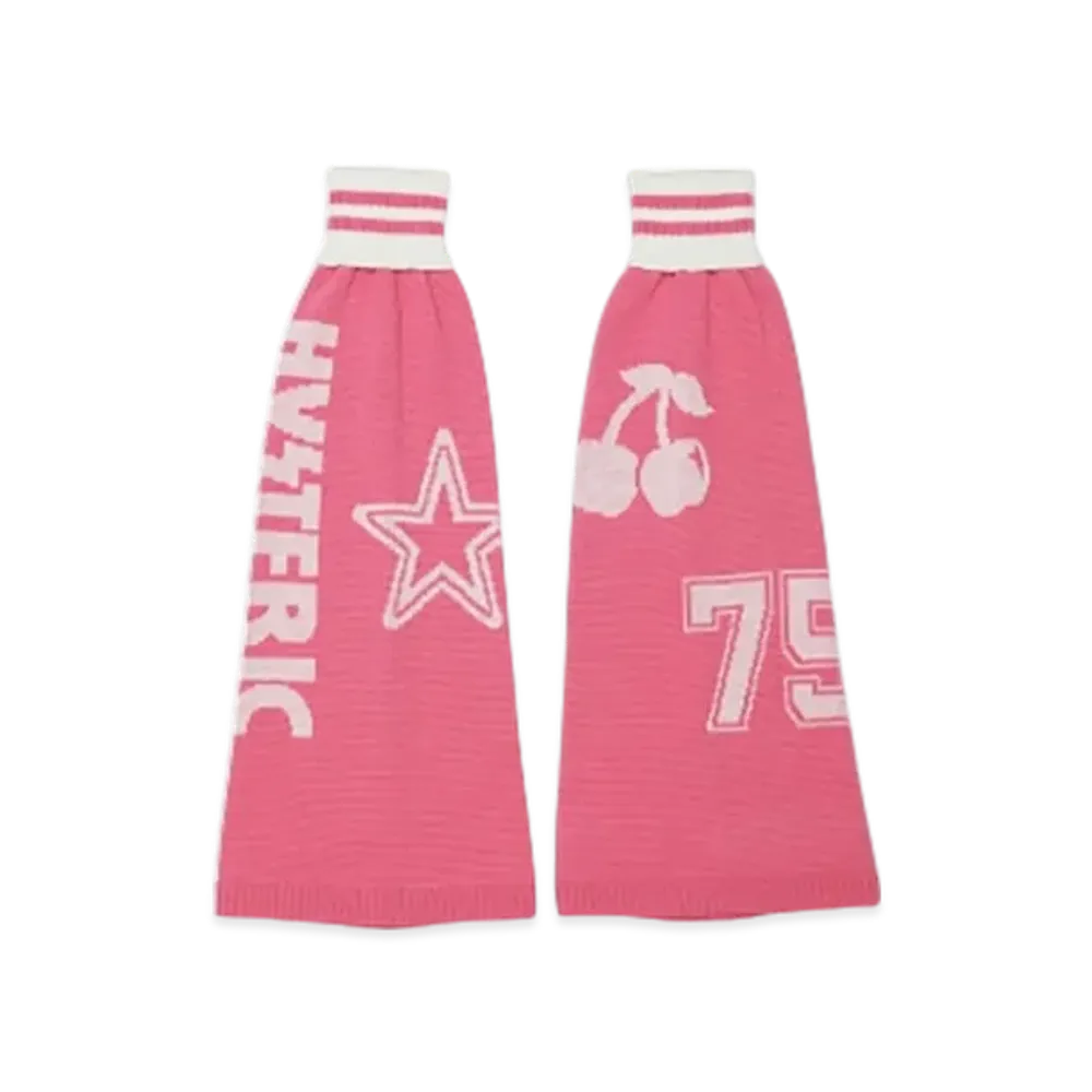 HYSTERIC GLAMOUR Hysteric Logo Jacquard Leg Warmers "Pink"