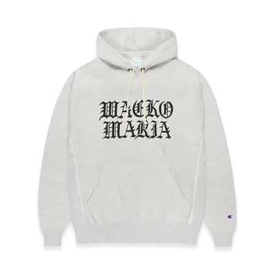 WACKO MARIA x Champion Reverse Weave Hooded Sweat Shirt "Silver Gray"