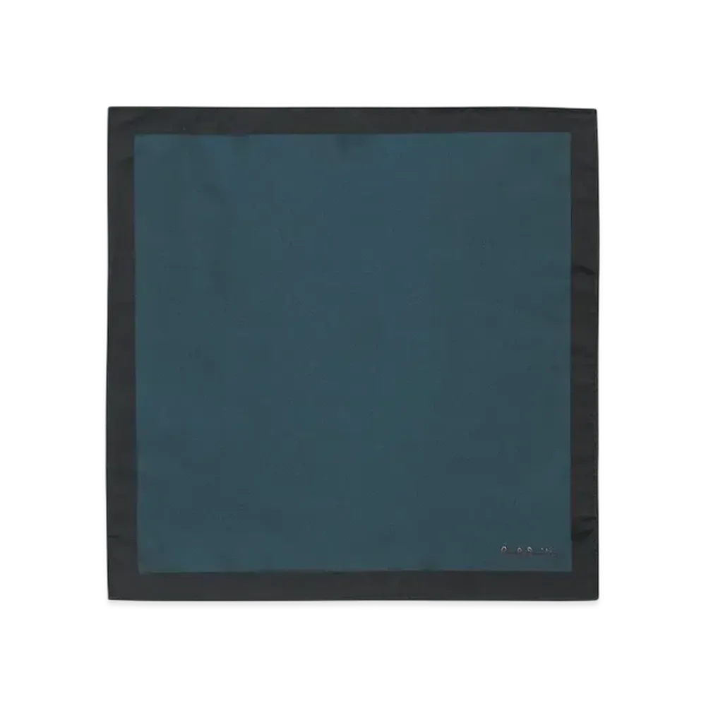 Paul Smith Artist Stripe Logo Pocket Square "BlueGreen"