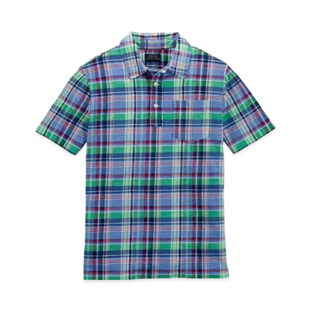 Polo Ralph Lauren Kids Plaid Cotton Polo Shirt "Blue"