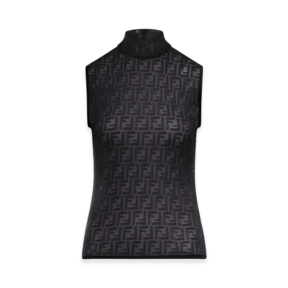 FENDI Women's FF Lace Top "Black"