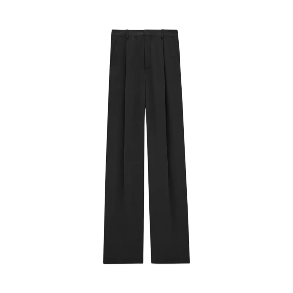 Saint Laurent Women's Pants in Silk Crepe
"Black"