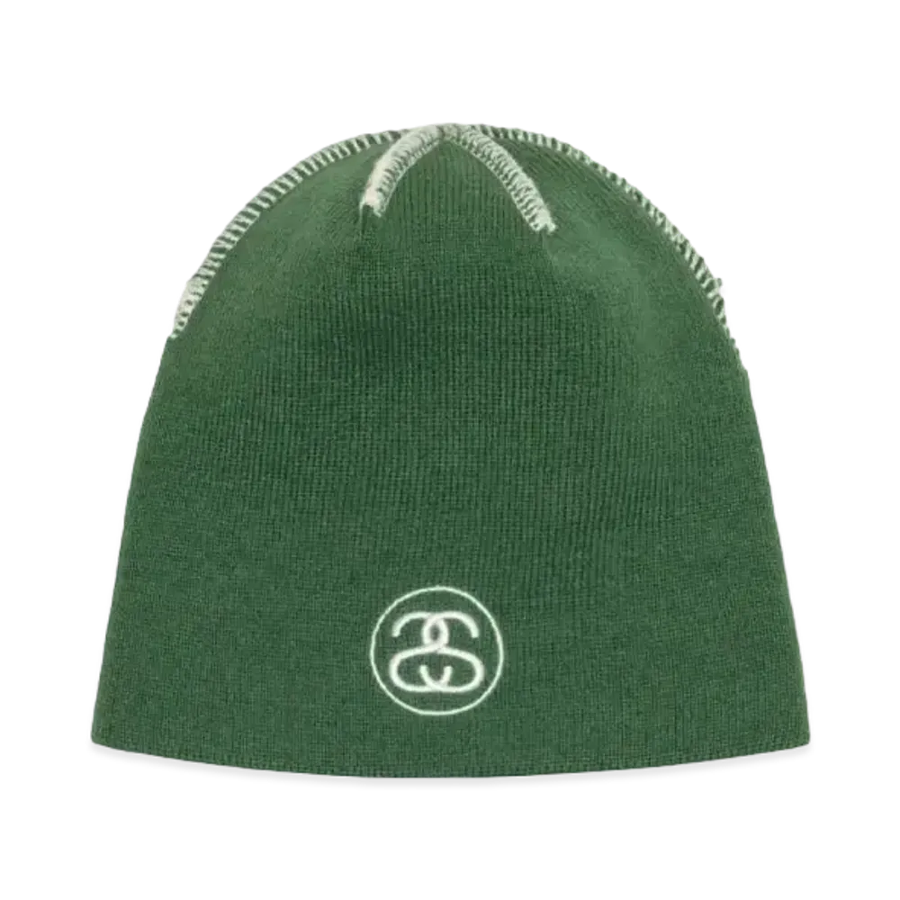 Stussy Skullcap Exposed Stitch "Green"