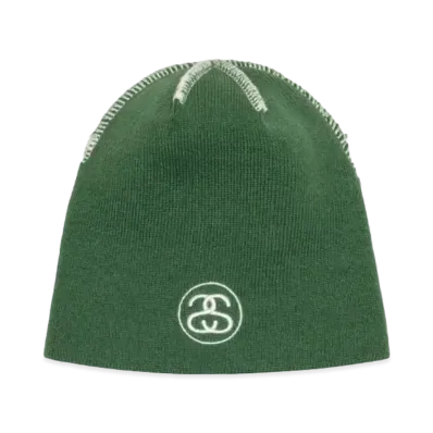Stussy Skullcap Exposed Stitch "Green"