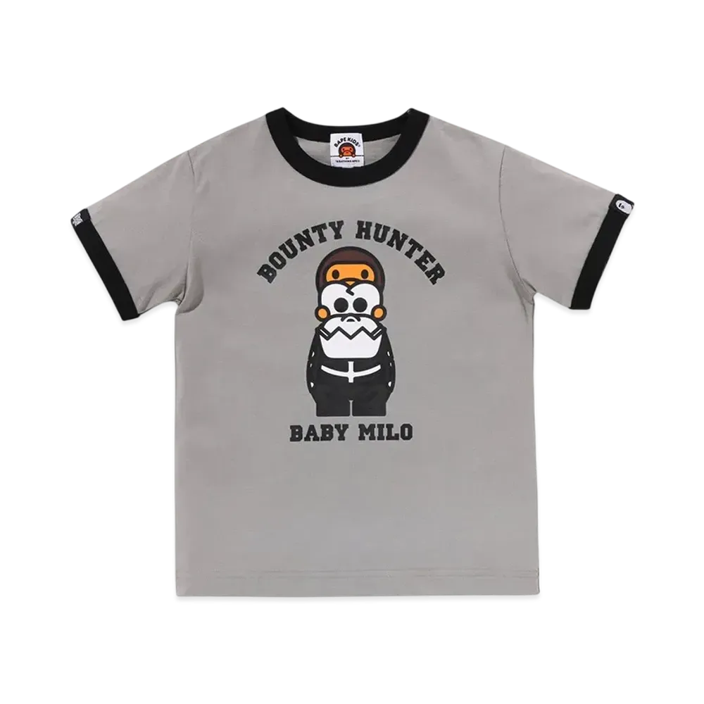 A BATHING APE x Bounty Hunter Baby Milo Ringer Tee "Gray"