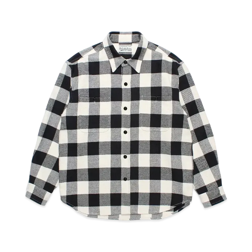 WACKO MARIA Check Flannel Shirt "White"