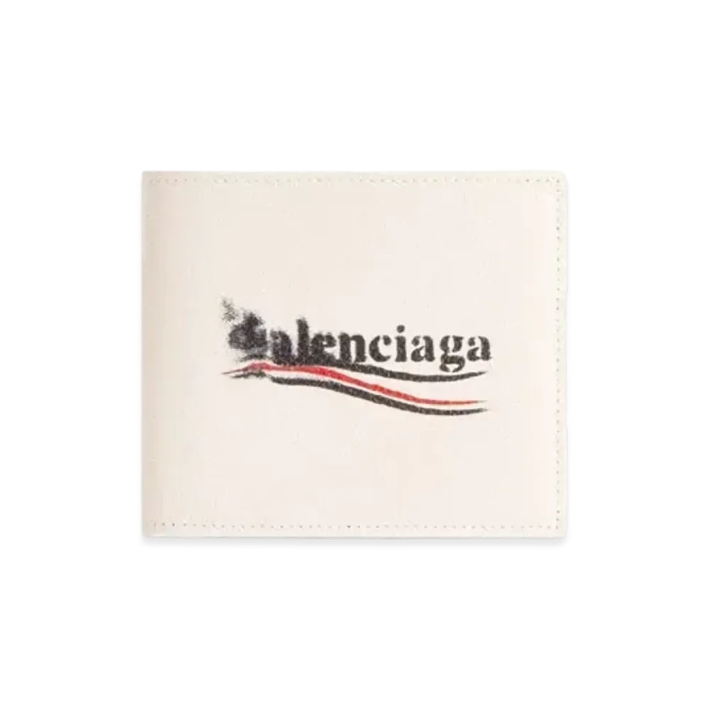 BALENCIAGA Cash Square Folded Wallet "Light Beige"