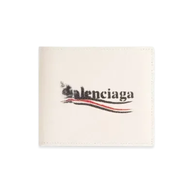 BALENCIAGA Cash Square Folded Wallet "Light Beige"