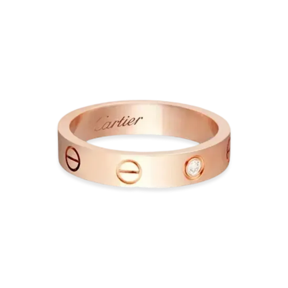 Cartier Love Wedding Band, 1 Diamond