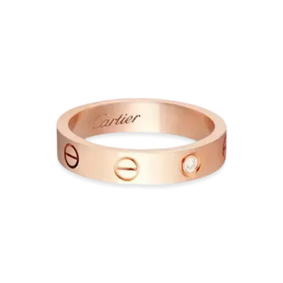 Cartier Love Wedding Band, 1 Diamond