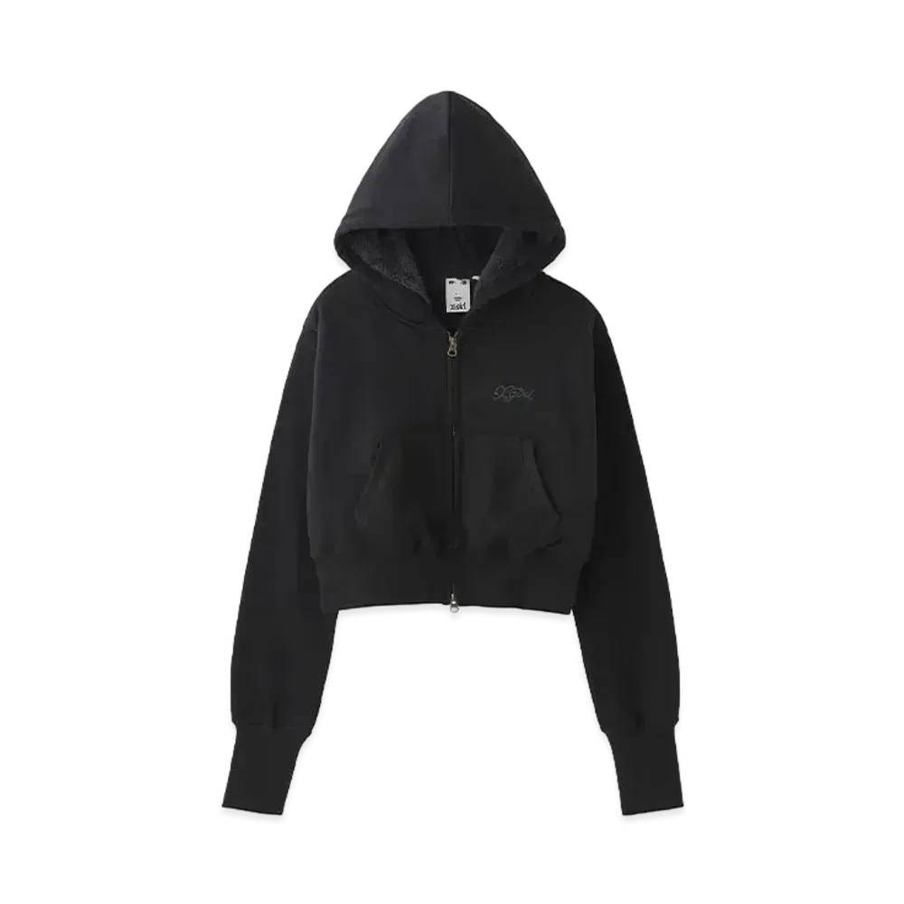 X-Girl Lining Boa Compact Zip Up Hoodie "Black"