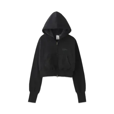 X-Girl Lining Boa Compact Zip Up Hoodie "Black"