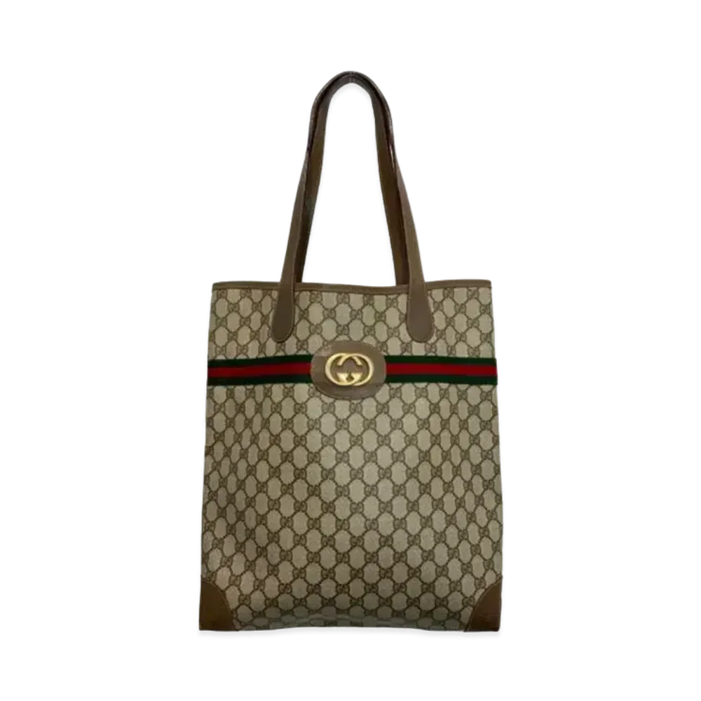 GUCCI Tote Bag Old Gucci GG Plus Sherry "Brown"