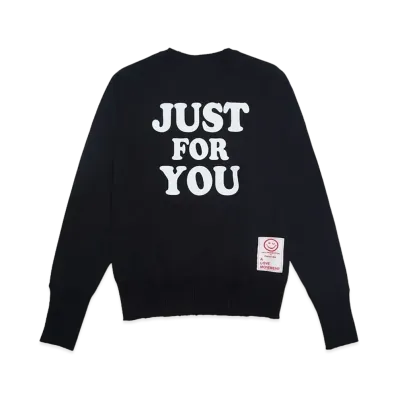 Perfect ribs Strange Sleeve Crew Neck Sweat Shirt "Black"