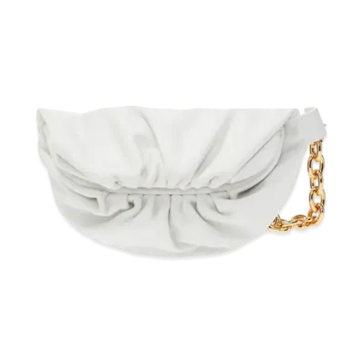 Bottega Veneta Calfskin Crossbody Shoulder Bag "White"