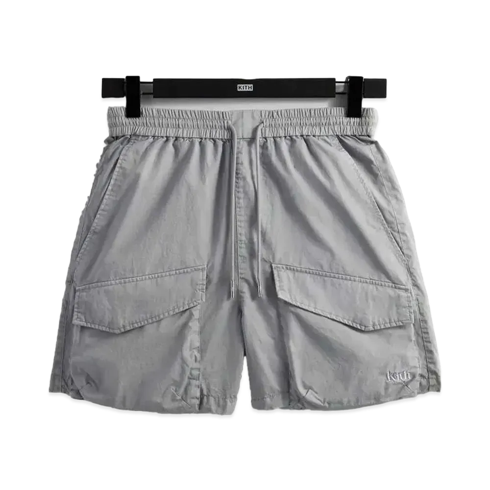 Kith Washed Cotton Boreum Cargo Pocket Short "Light Indigo"