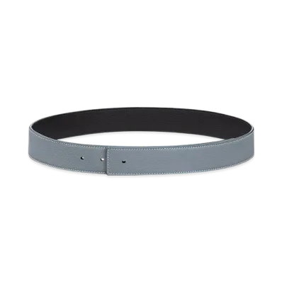 Dior Reversible Belt Strap 35mm in Grained Calfskin "Dior Gray"