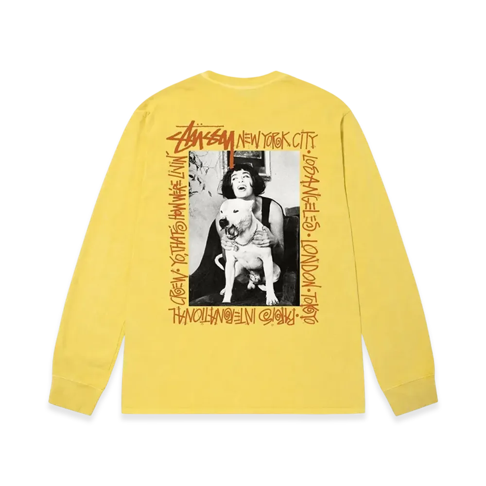 Stussy How We're Livin' Pigment Dyed LS Tee "Butter"