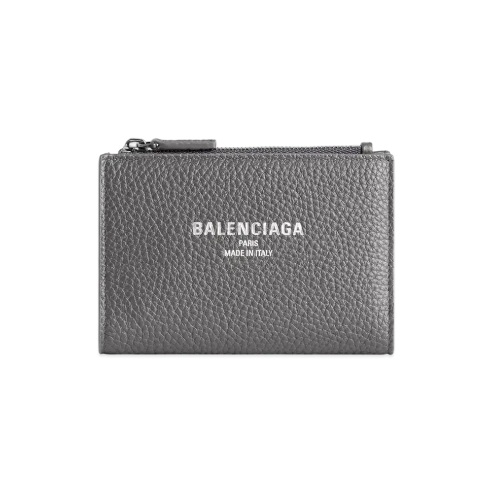 BALENCIAGA Credit Vertical Folded Card Holder "Grey"