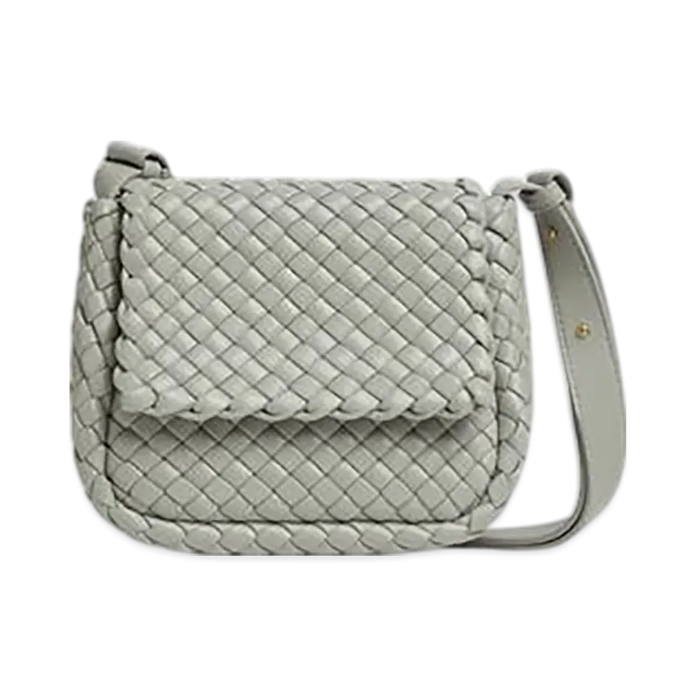 Bottega Veneta Small Cobble Shoulder Bag "Agate Grey"