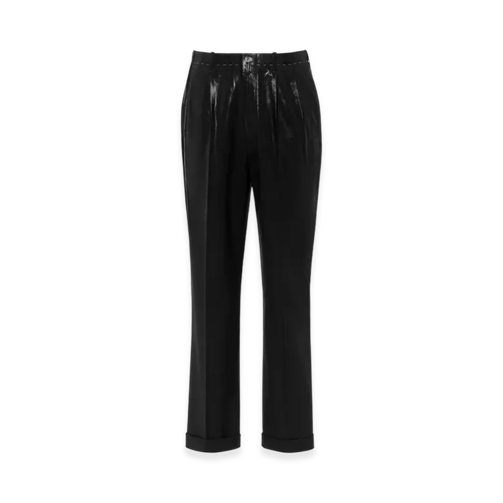 Maison Margiela Foil Wool Trousers "Black"