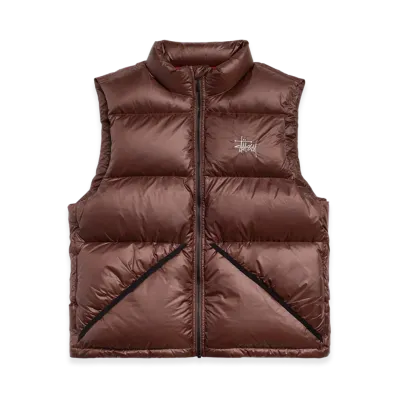 Stussy Micro Ripstop Down Vest "Brown"