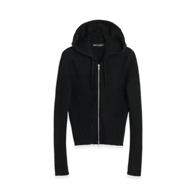 OUR LEGACY Compact Hood "Black Fuzzy Alpaca"